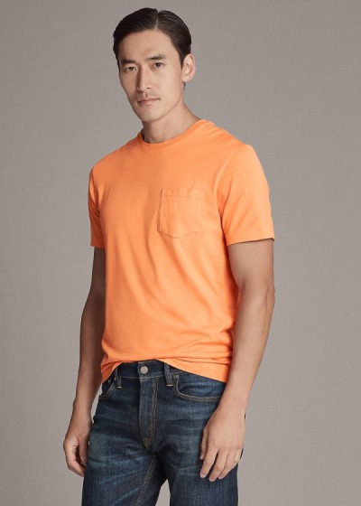 Playeras Ralph Lauren Hombre Naranjas - Relaxed Fit Pocket - XAJWL3746